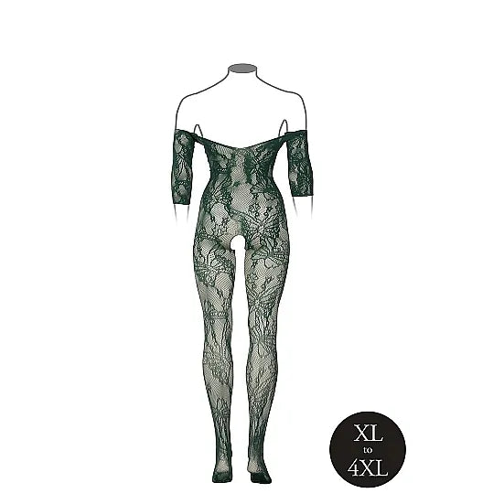 Le Desir - Lace Long-Sleeved Bodystocking - Queen Size - PlayBlue