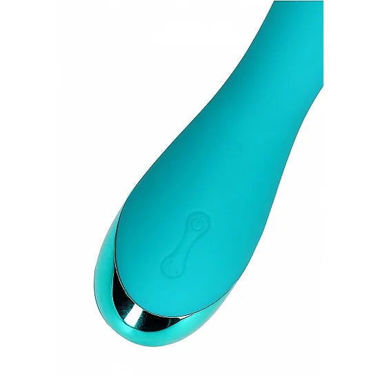 Smooth Silicone G-Spot Vibrator - Teal Blue - PlayBlue