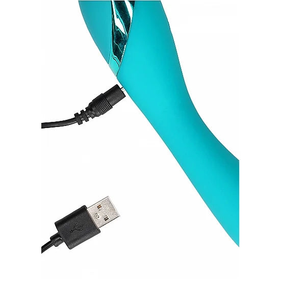 Smooth Silicone G-Spot Vibrator - Teal Blue - PlayBlue