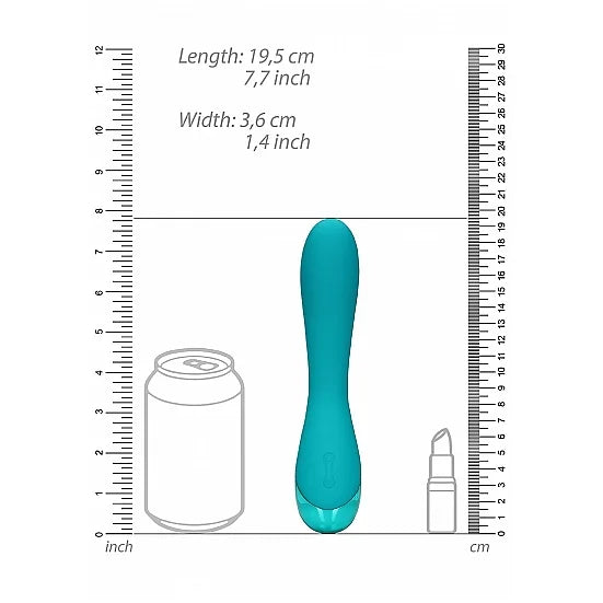 Smooth Silicone G-Spot Vibrator - Teal Blue - PlayBlue