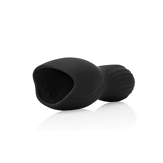 Vibrating Masturbator Sleeve - Licorice Black - PlayBlue