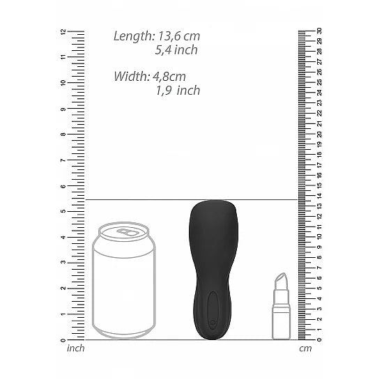 Vibrating Masturbator Sleeve - Licorice Black - PlayBlue