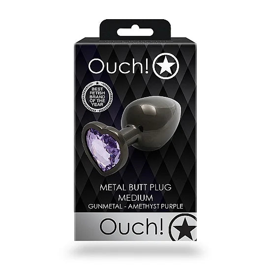 Heart Gem Butt Plug - Medium - PlayBlue