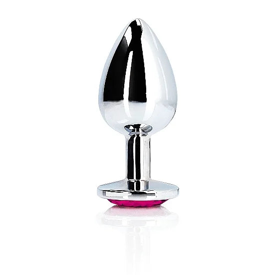 Heart Silver Gem Butt Plug - PlayBlue