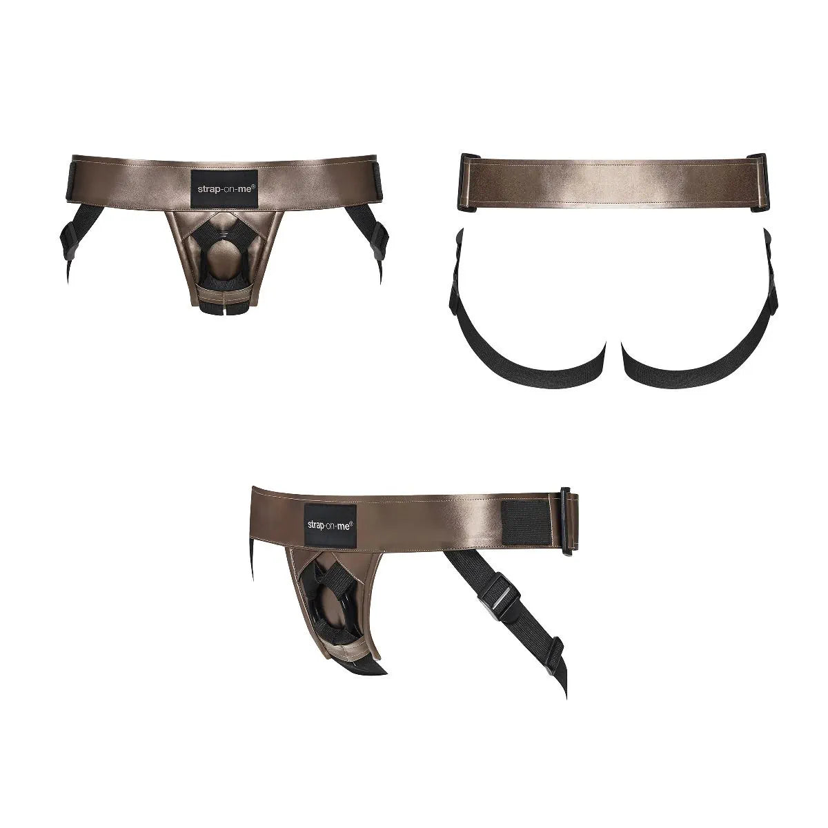 Strap-On-Me - Curious Luxury Strap-On Harness Leather look - PlayBlue