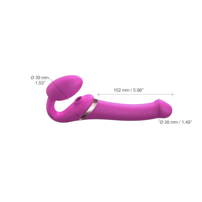 Strap-On-Me - Licking Remote Control Strapless Strap-On - PlayBlue