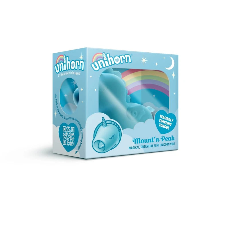 Unihorn Mountn Peak Licking Clitoral Vibrator - PlayBlue