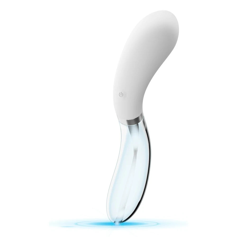 Liaison - Curve LED Vibrator - Silicone & Glass - PlayBlue