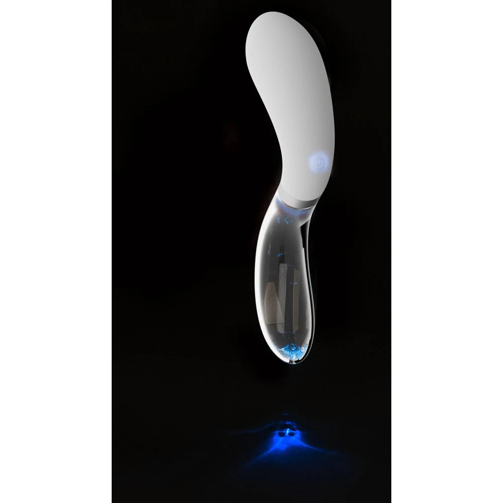 Liaison - Curve LED Vibrator - Silicone & Glass - PlayBlue