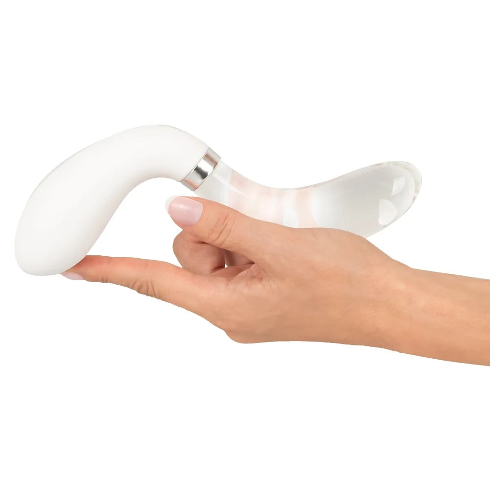 Liaison - Curve LED Vibrator - Silicone & Glass - PlayBlue