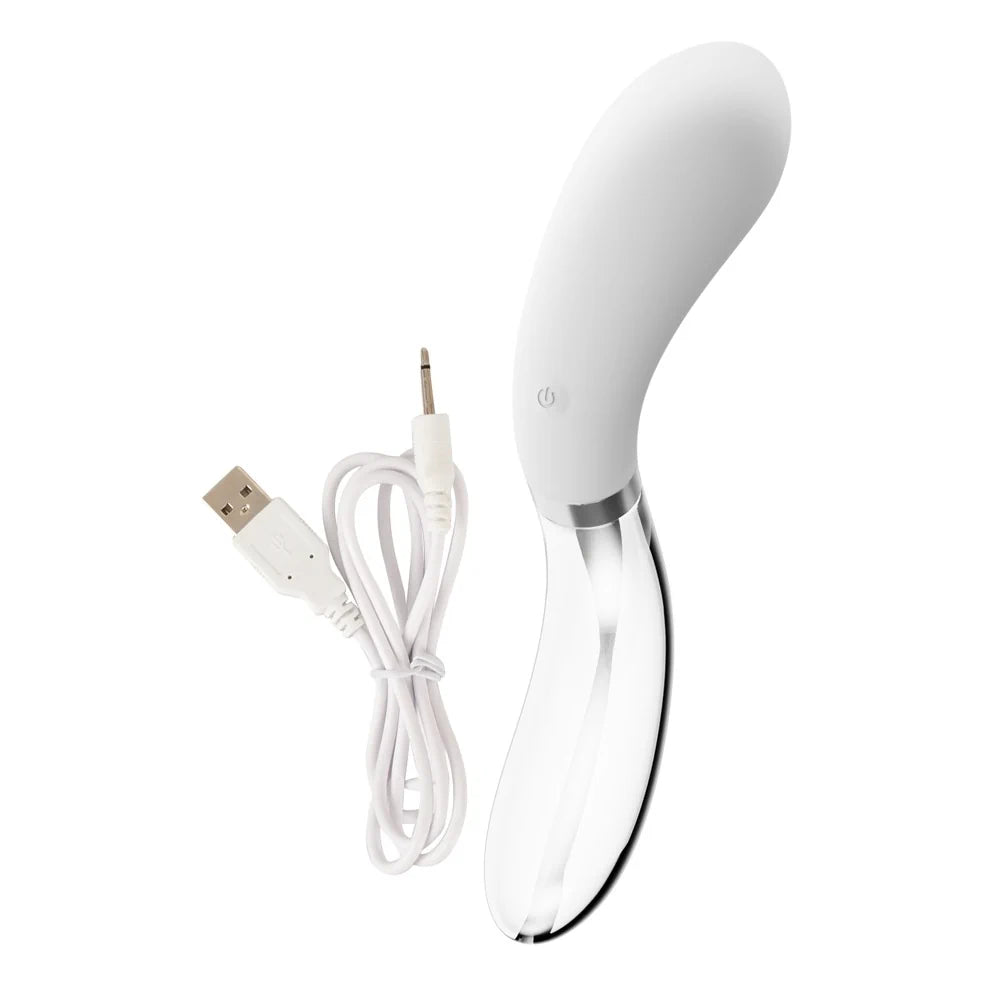 Liaison - Curve LED Vibrator - Silicone & Glass - PlayBlue