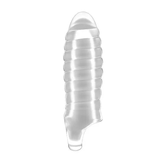 Sono - Thick Ribbed Penis Extension - No 36 Translucent - PlayBlue