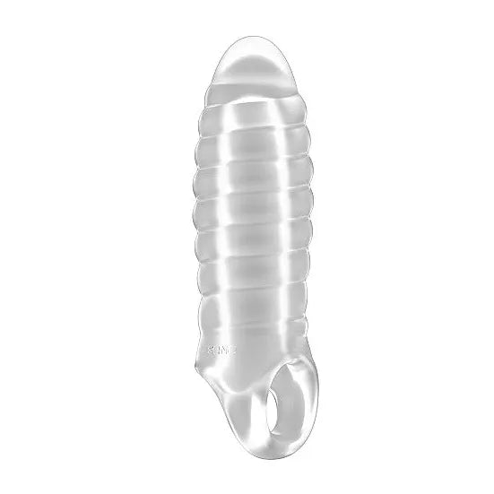 Sono - Thick Ribbed Penis Extension - No 36 Translucent - PlayBlue