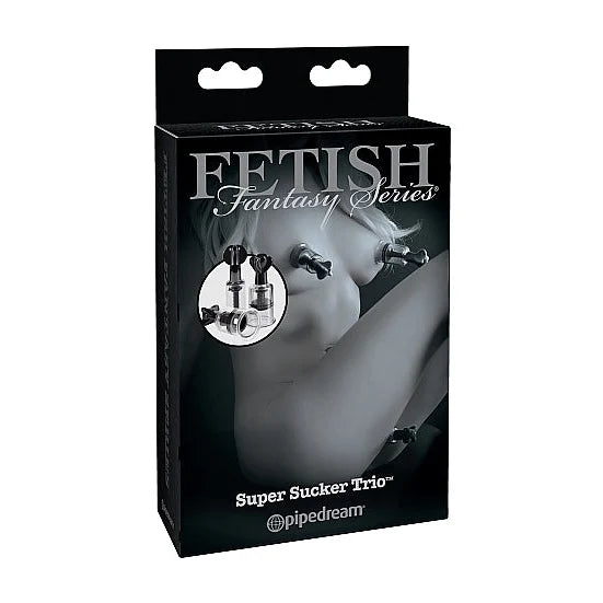 Super Suckers Trio - Nipple & Clit Screw Valve Suction - PlayBlue