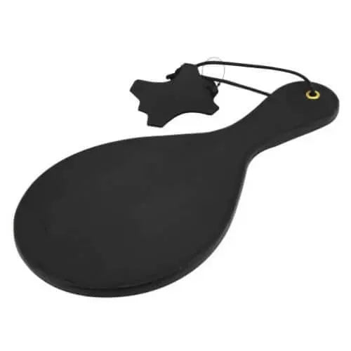 Bound Noir Nubuck Leather Paddle with Brass Stud Detail - PlayBlue