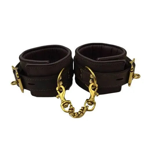 BOUND Nubuck Leather Ankle Restraints - PlayBlue