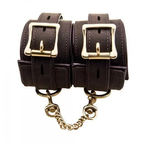 BOUND Nubuck Leather Ankle Restraints - PlayBlue