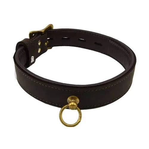 BOUND Nubuck Leather Choker with O Ring - PlayBlue