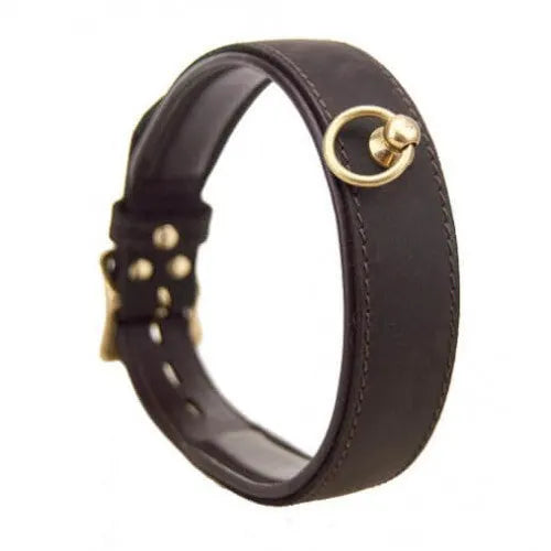 BOUND Nubuck Leather Choker with O Ring - PlayBlue
