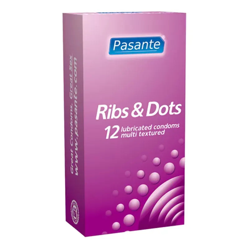 Pasante Ribs & Dots condoms 12pcs - PlayBlue
