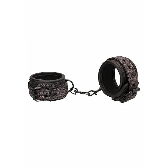 Ouch - Elegant Leather Wrist Cuffs - Titanium Grey - PlayBlue