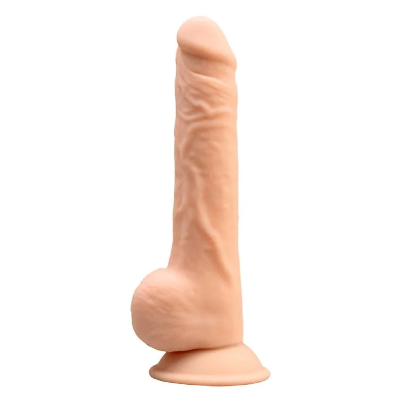SilexD - 9.5 Realistic Silicone Dual Density Dildo with Suction Cup - PlayBlue