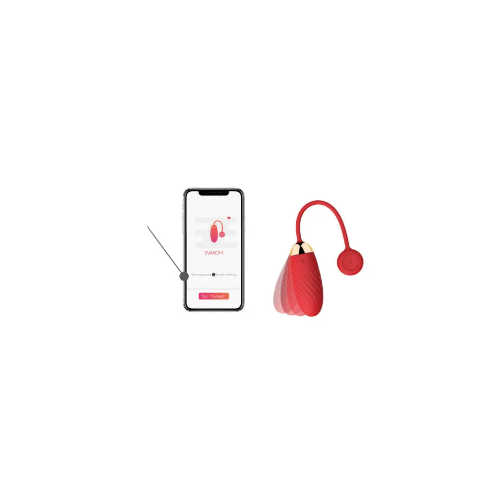 Svakom Ella APP Controlled Silicone Vibrating Egg - PlayBlue