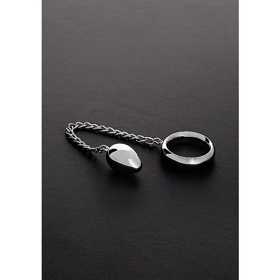 Donut Stainless Steel Cock Ring Anal Egg - 45mm-55mm - 55mm - PlayBlue