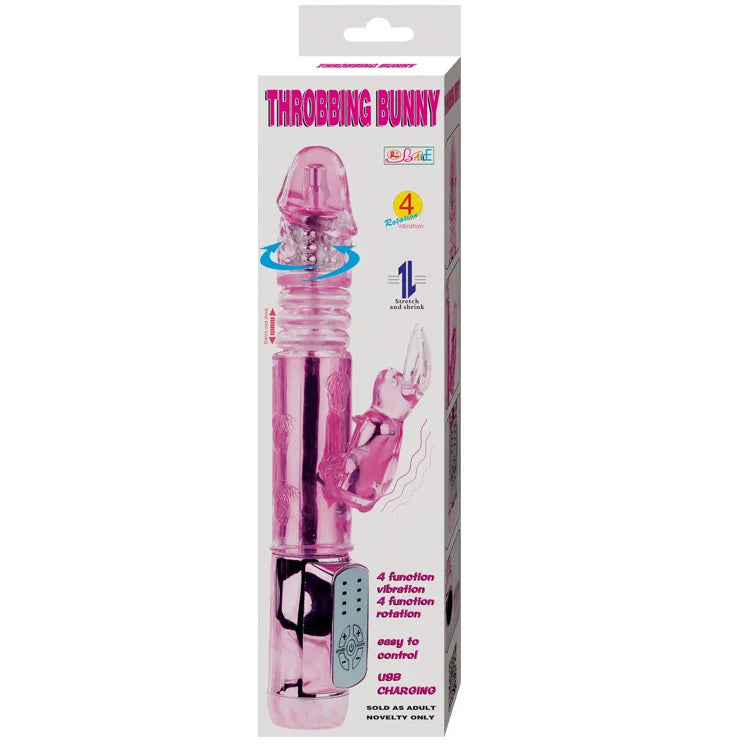 Ly-baile U.S. Rabbit Throbbing Bunny - Thrusting Rechargeable - PlayBlue