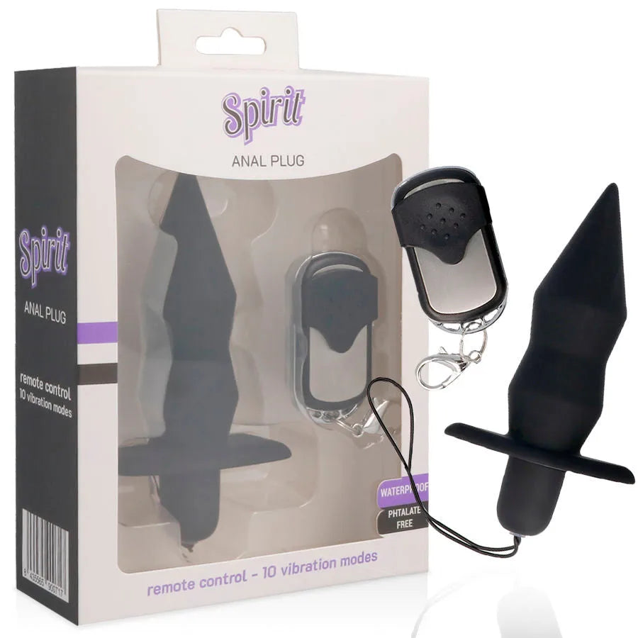 Spirit Anal Plug Remote Control Black - PlayBlue