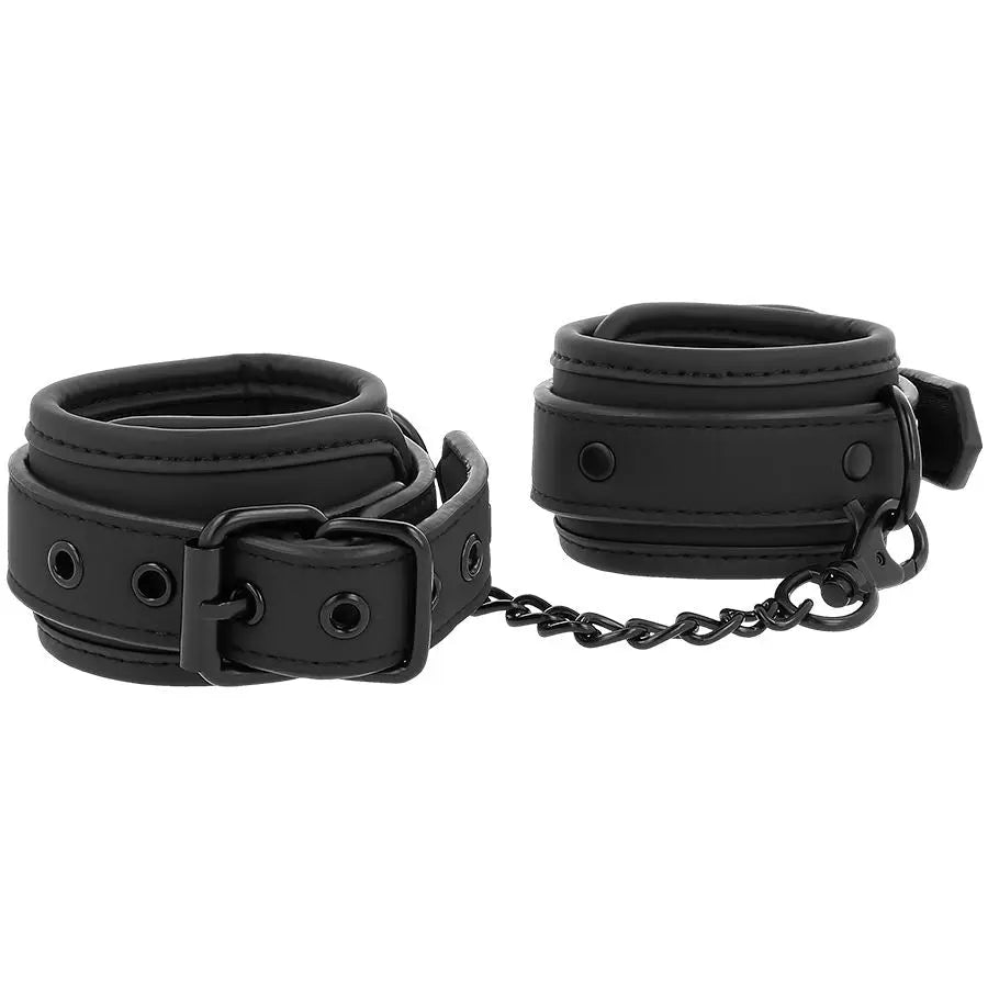 Fetish Submissive Ankle Cuffs Vegan Leather - PlayBlue