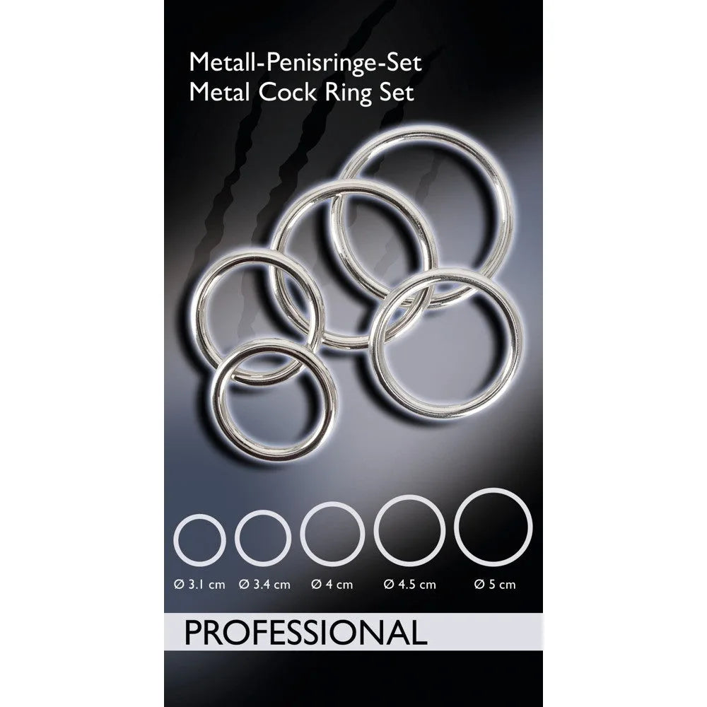 Bad Kitty Set Of 5 Metal Rings - PlayBlue