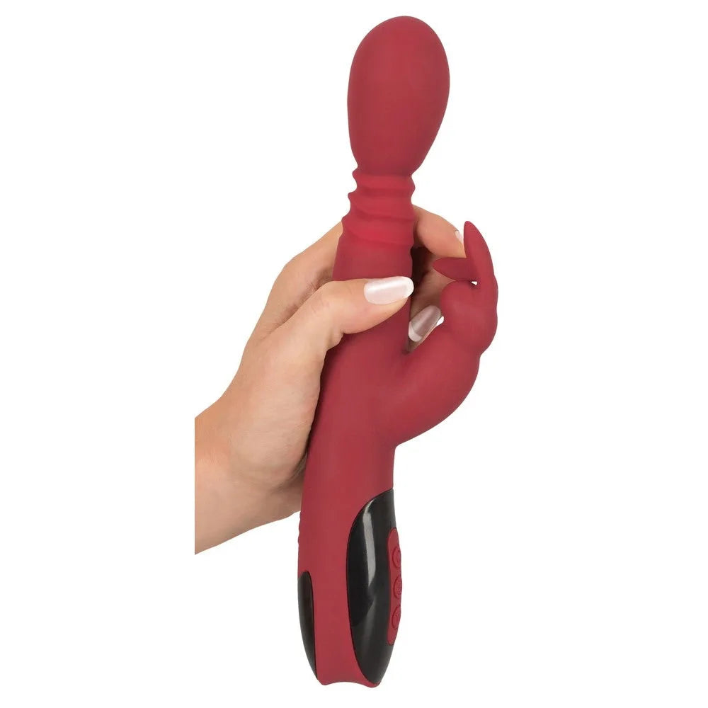 Silicone Thrusting Rechargeable Rabbit - PlayBlue