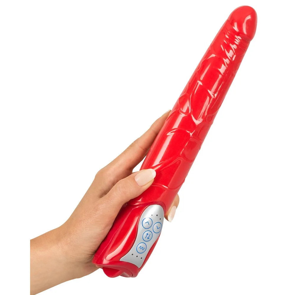 Red Push Thrusting Vibrator - PlayBlue