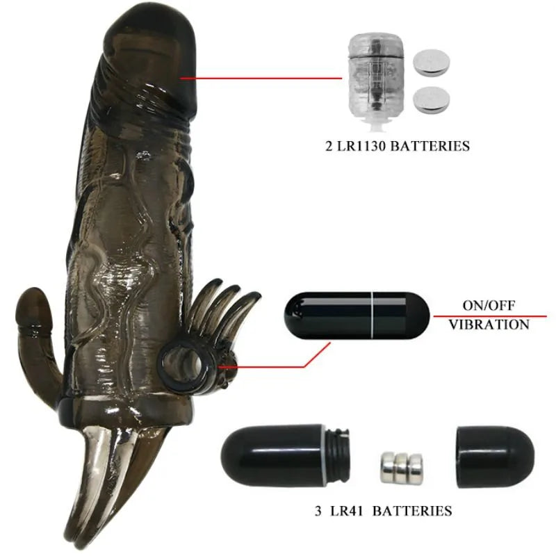 Brave Man Penis Cover With Clit And Anal Stimulation - PlayBlue