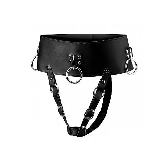 Forced Orgasm Wand Holder Belt - Black - PlayBlue