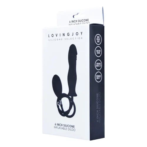 Loving Joy 6 Inch Silicone Inflatable Dildo - PlayBlue