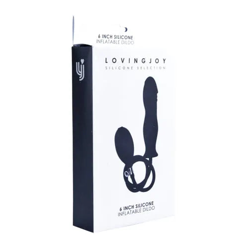 Loving Joy 6 Inch Silicone Inflatable Dildo - PlayBlue