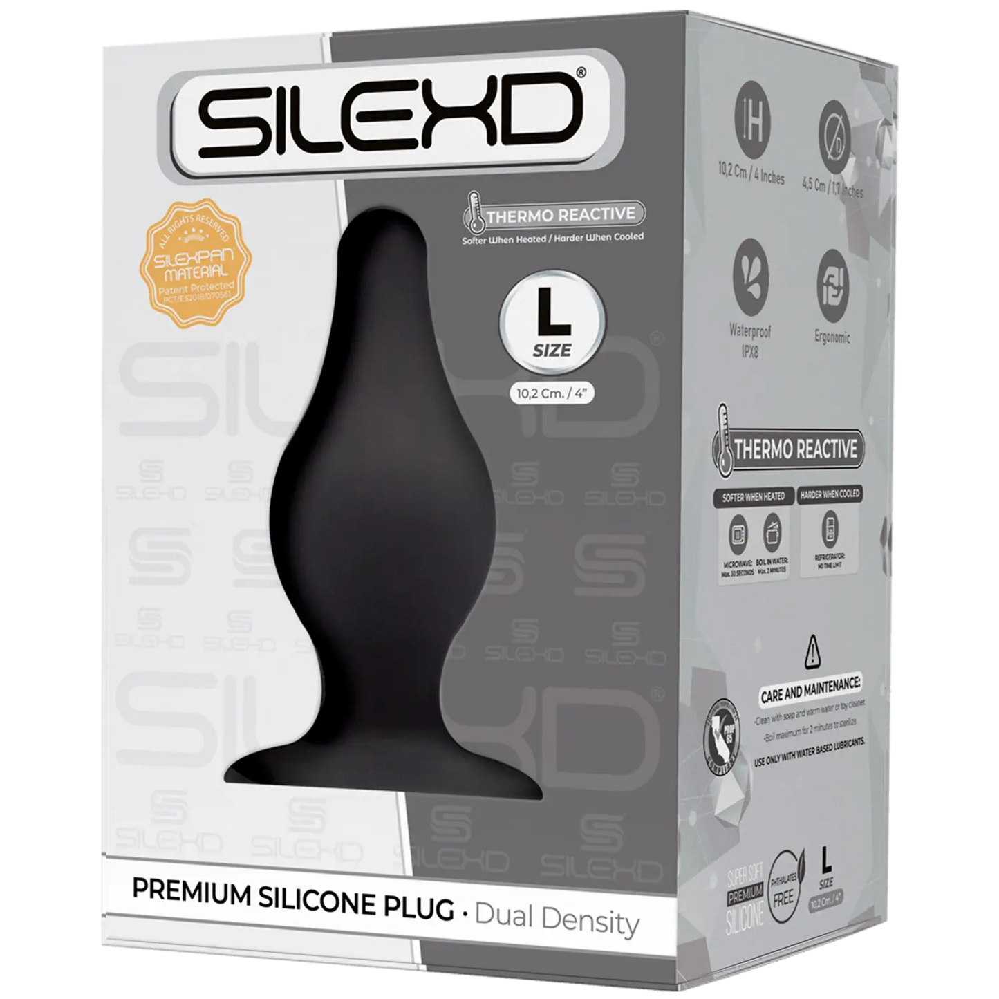 SilexD - Dual Density Silicone Plug - Large - PlayBlue