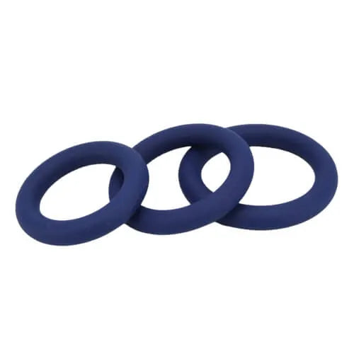 Loving Joy Thick Silicone Cock Rings 3 Pack - PlayBlue