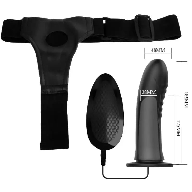 Pretty Love Myron Vibrating Hollow Strap On - PlayBlue
