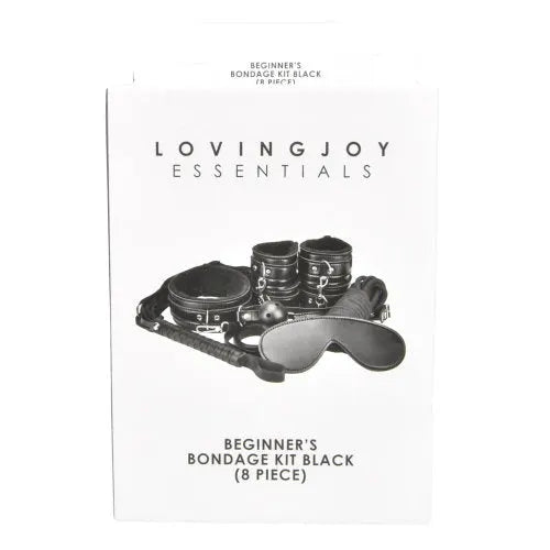 Loving Joy Beginner's Bondage Kit Black (8 Piece)