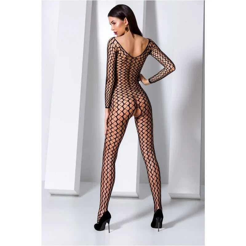 Passion Full Body Wide Fishnet Bodystocking - White - PlayBlue