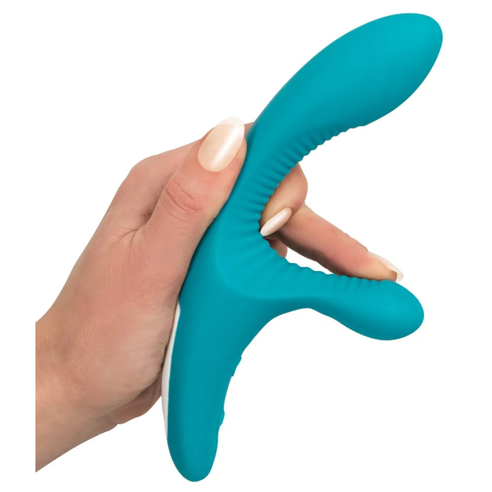 Javida Rechargeable Stimulating Rabbit - PlayBlue
