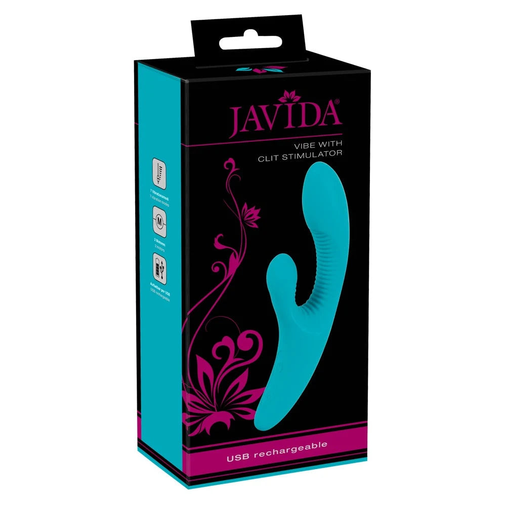 Javida Rechargeable Stimulating Rabbit - PlayBlue