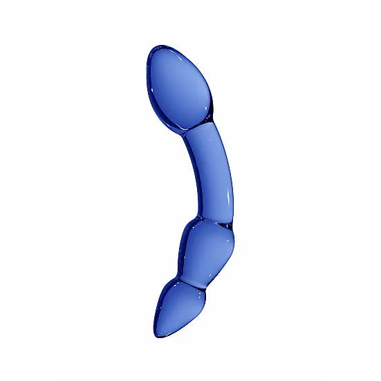 Chrystalino Superior Blue Glass Dildo - PlayBlue