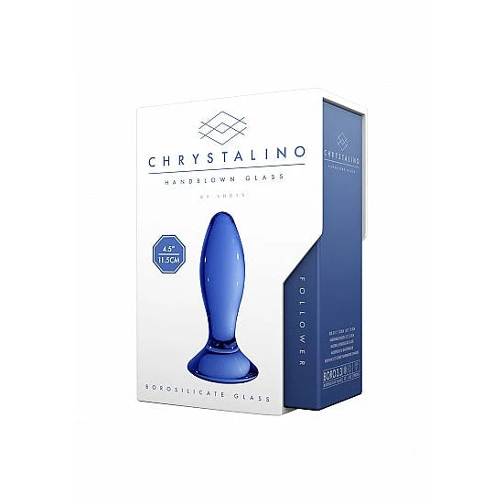 Chrystalino Follower Blue Glass Dildo - PlayBlue