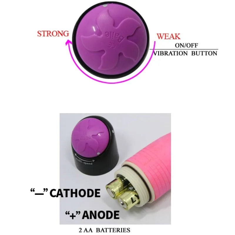 Colorful Sex Realistic Vibrator Pink - 8 Inch - PlayBlue