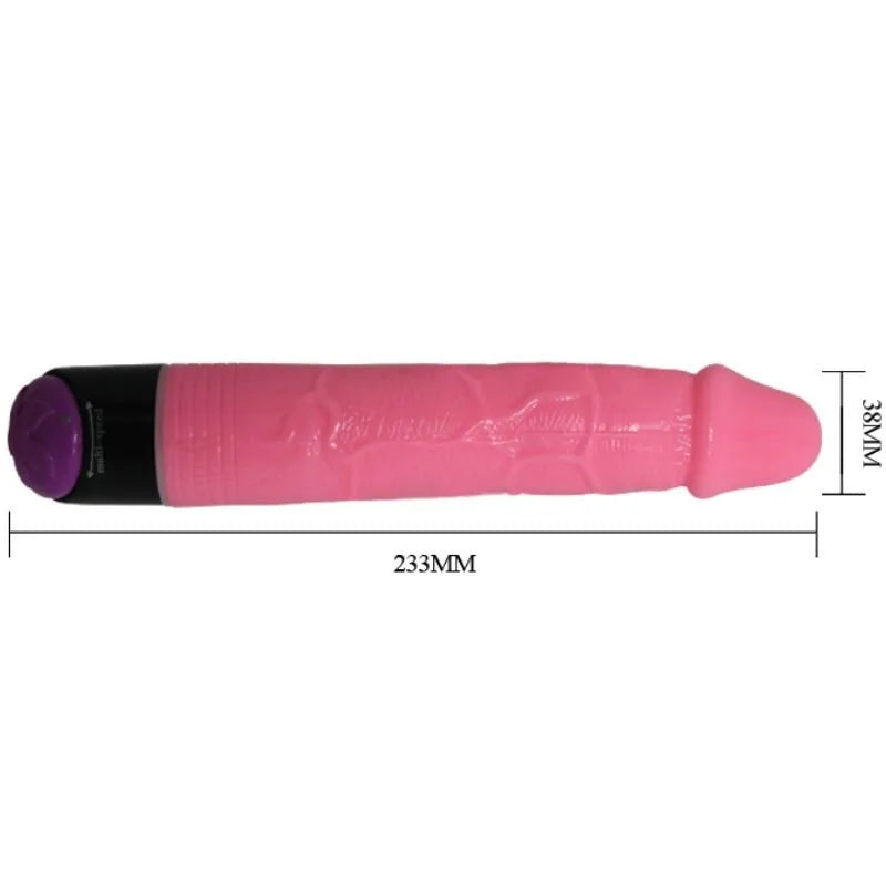 Colorful Sex Realistic Vibrator Pink - 8 Inch - PlayBlue