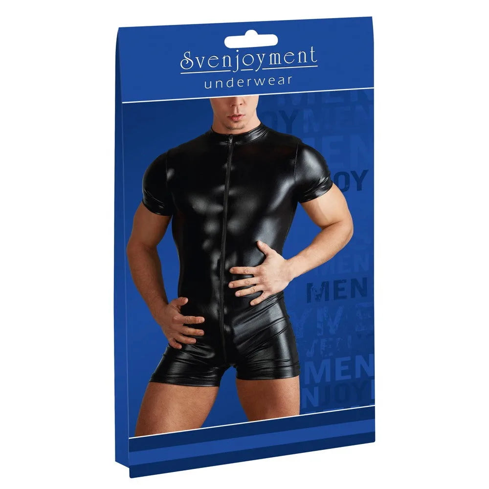 Svenjoyment - Mens Wetlook Playsuit - XL - PlayBlue